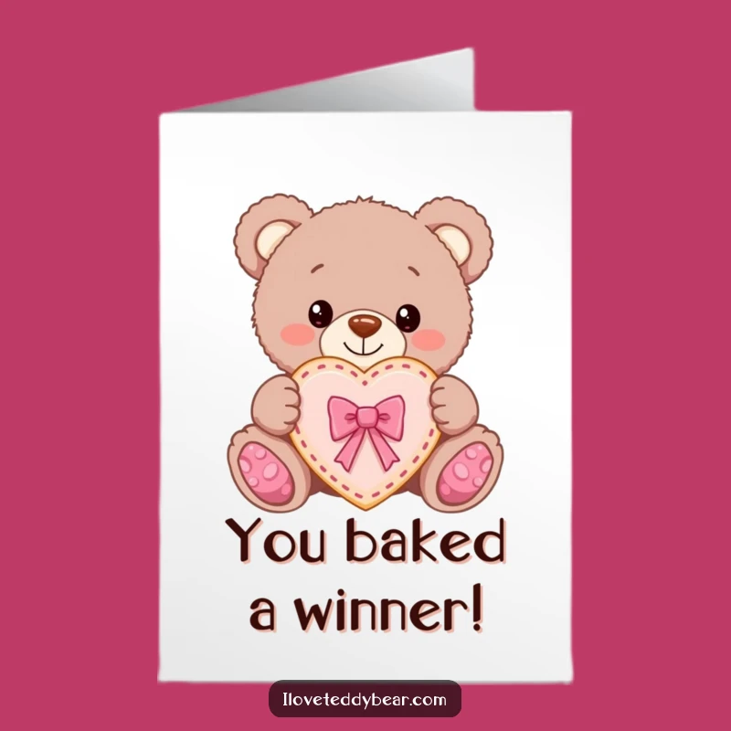 Free Printable Congrats Card: Teddy Bear Sweet Success, Loving Downloadable Gift