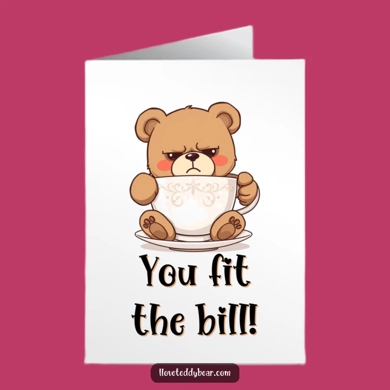 Free Printable Grumpy Bear Teacup Congrats Card - Hilarious Downloadable Gift
