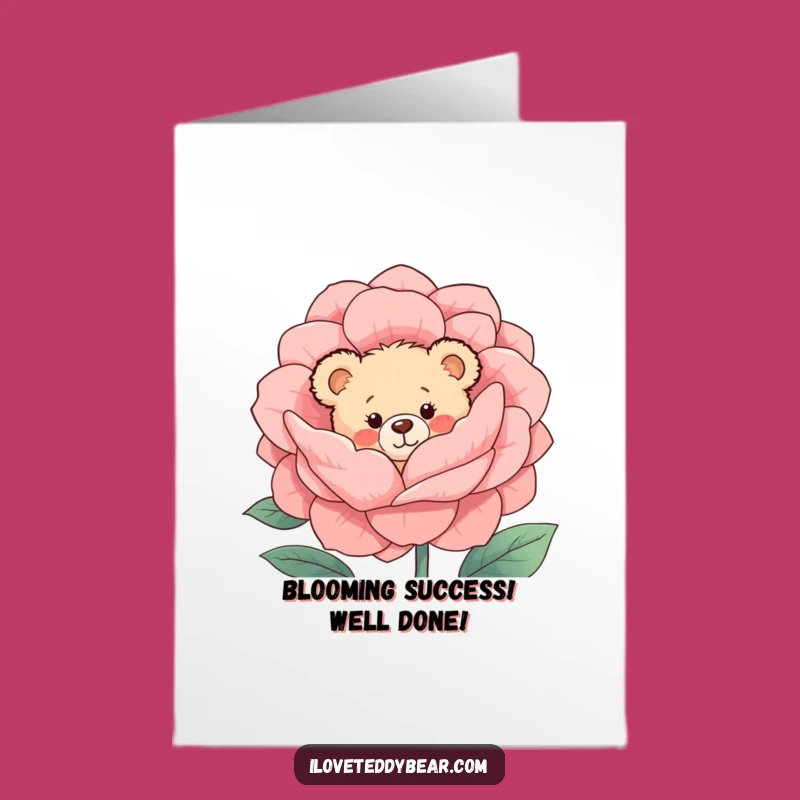 Free Printable Shy Teddy Bear Congrats Card: Sweet Downloadable Gift for New Beginnings