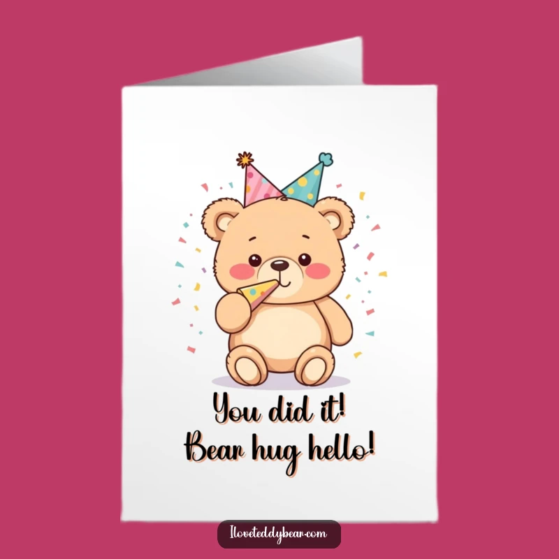 Free Printable Teddy Bear Congrats Card: Hilarious Downloadable Gift for Any Achievement