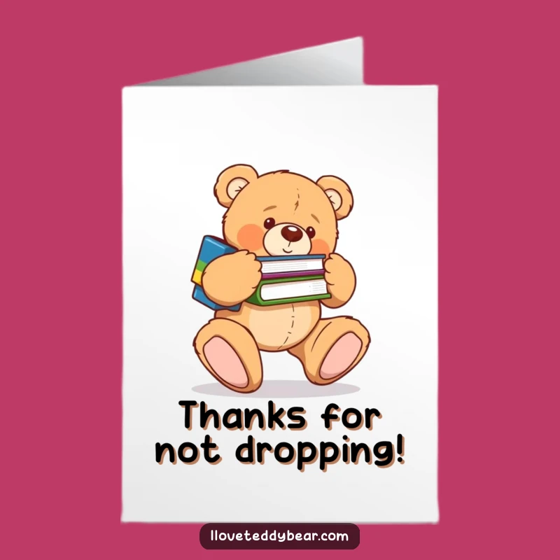 Free Printable Clumsy Bear Thank You Card - Funny Downloadable Gift