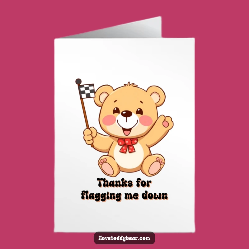 Free Printable Thank You Card: Teddy Bear Champion Thanks, Spirited Downloadable Gift