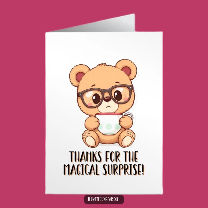 Free Printable Thank You Card: Teddy Bear's Odd Tea Moment Downloadable