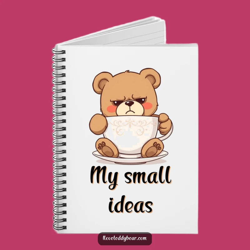 Funny Grumpy Teddy Bear Teacup Notebook - Hilarious Pages, Perfect Funny Gift