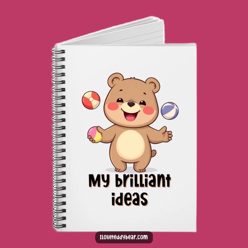 Funny Juggling Bear Notebook: Jot Down Ideas with a Smile, Great Gift