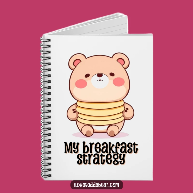 Funny Pancake Bear Notebook - Journal Your Thoughts with Cartoon Art