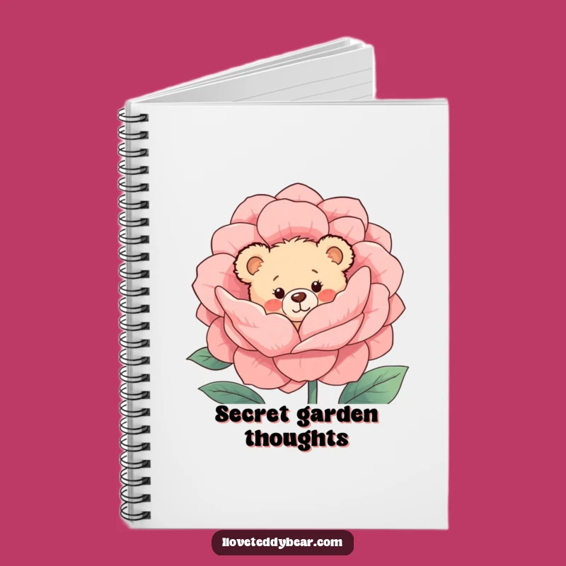 Funny Shy Bear Notebook: Teddy Peeking, Journal for Sweet Thoughts and Ideas