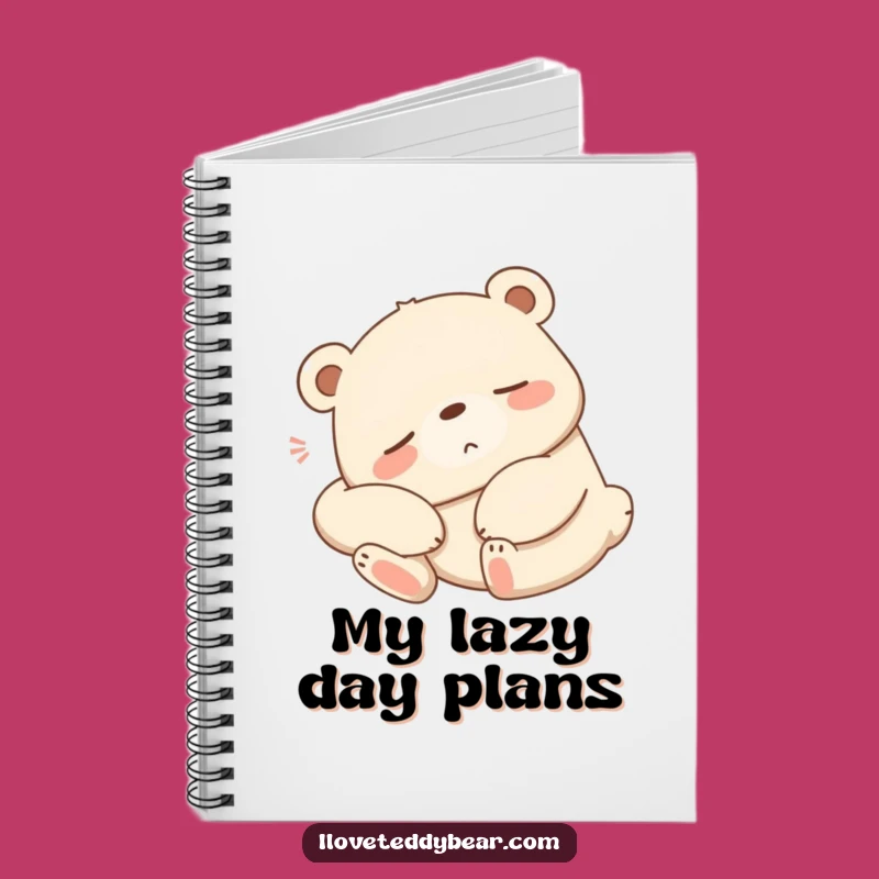 Funny Sleepy Bear Notebook - Journal Your Thoughts with Relaxing Art