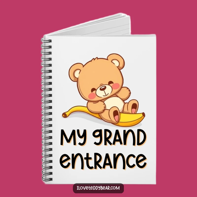 Funny Teddy Bear Banana Slip Notebook - Hilarious Journal Gift for Ideas