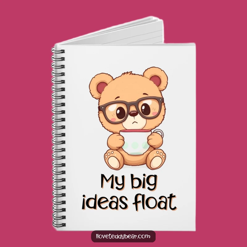 Funny Teddy Bear Glasses Notebook - Jot Down Surprises with Style!