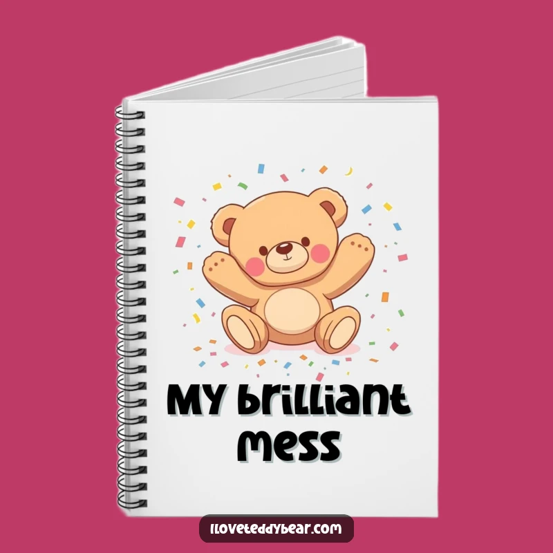 Funny Tripping Teddy Bear Notebook - Jot Down Ideas with a Bang!