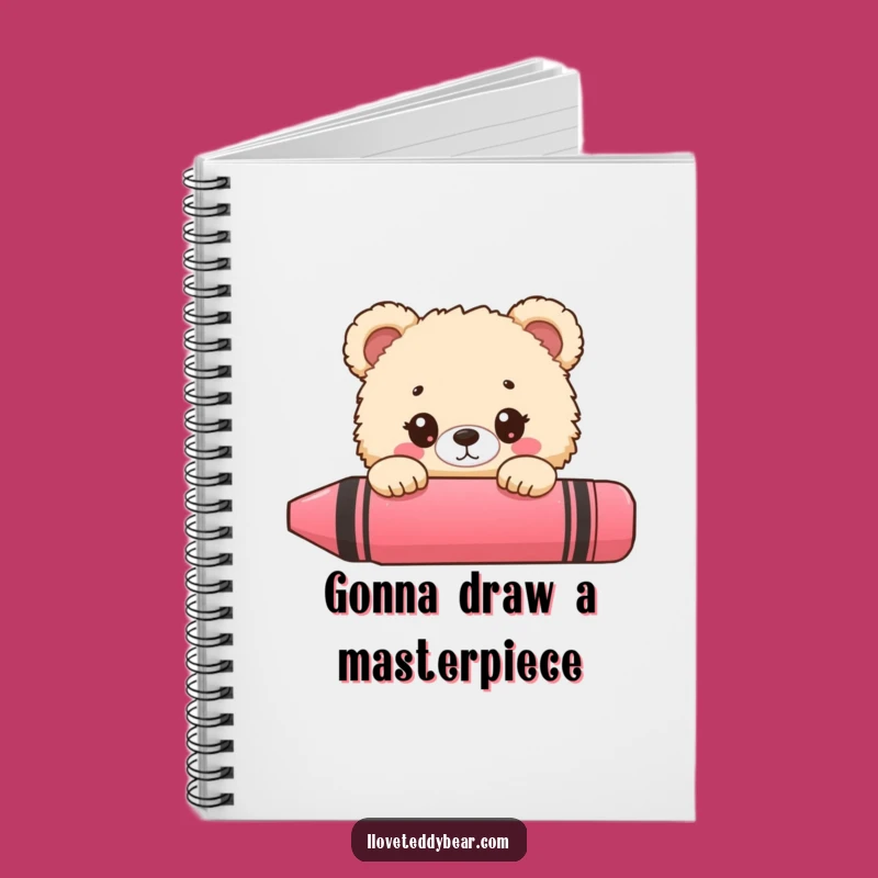 Funny Bear Crayon Peek Notebook - Journal Your Thoughts with Artful Humor