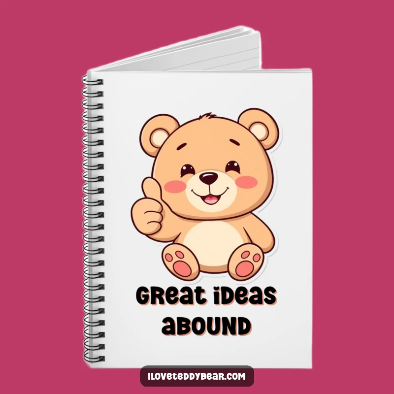 Funny Teddy Bear Thumbs Up Notebook: Jot Down Positive Thoughts