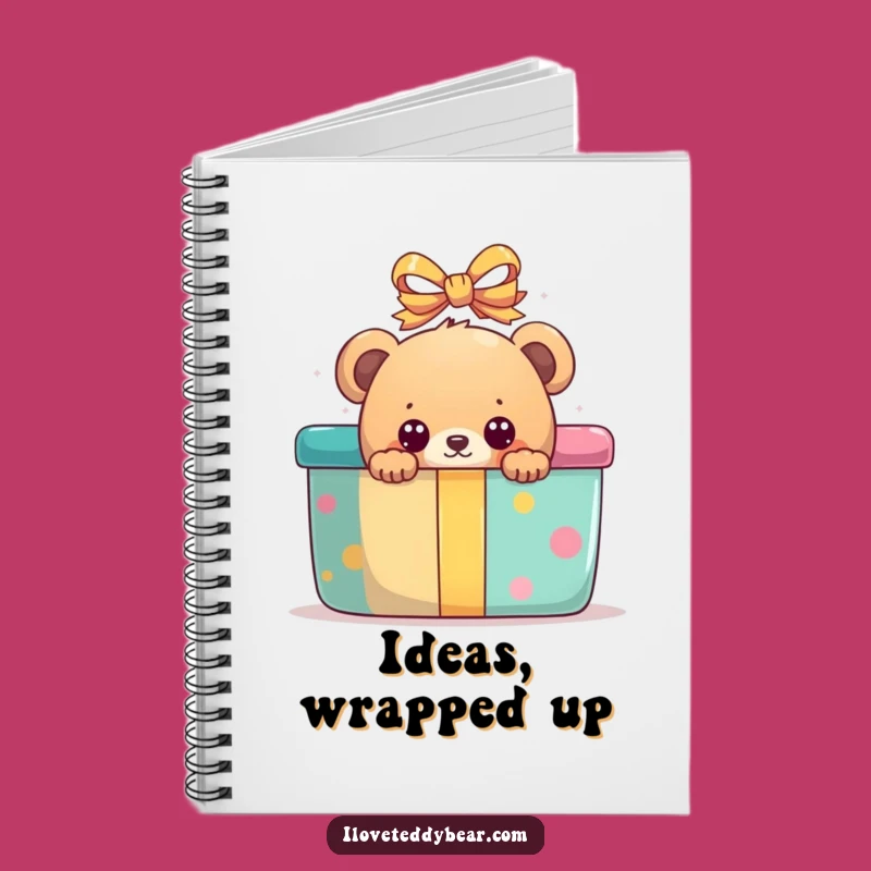 Funny Peek-a-Boo Bear Present Notebook - Jot Down Your Exciting Plans Gift