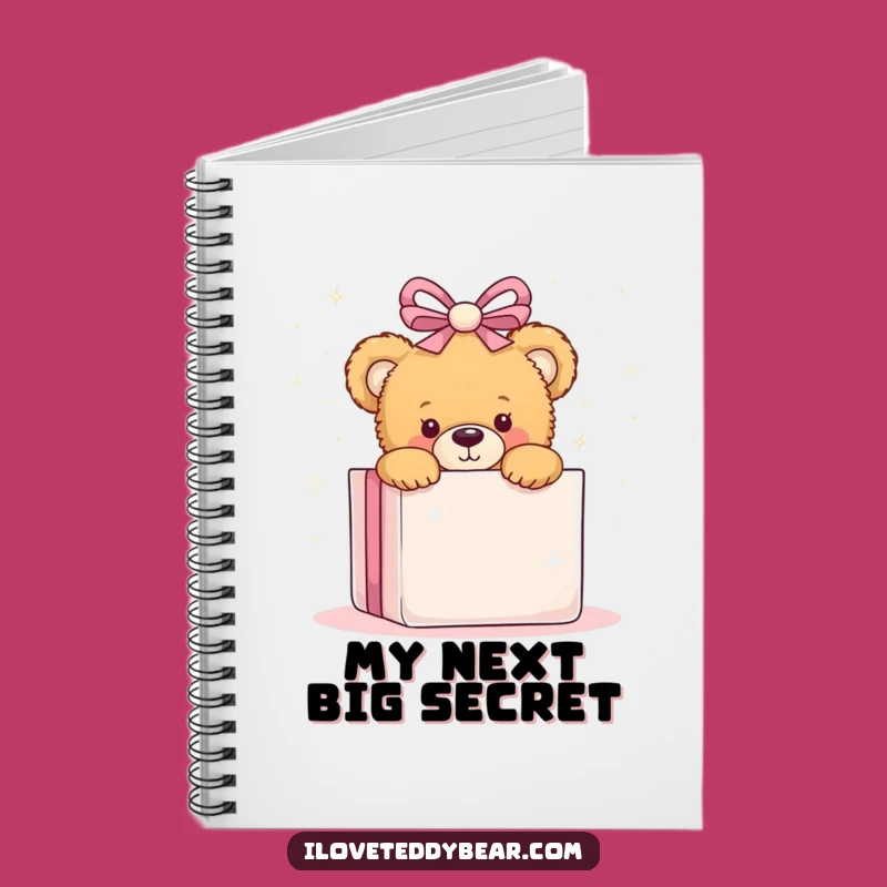 Funny Teddy Bear Peeking Notebook - Jot Down Ideas with Surprise!