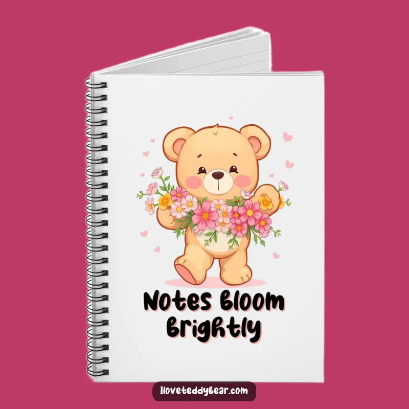 Funny Teddy Bear Dancing Flowers Notebook: Jot Down Joyful Thoughts!