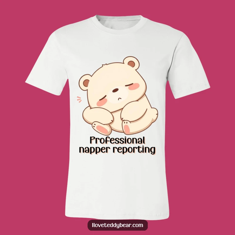 Funny Sleepy Bear T-Shirt - Comfy Cartoon Art for Lazy Days
