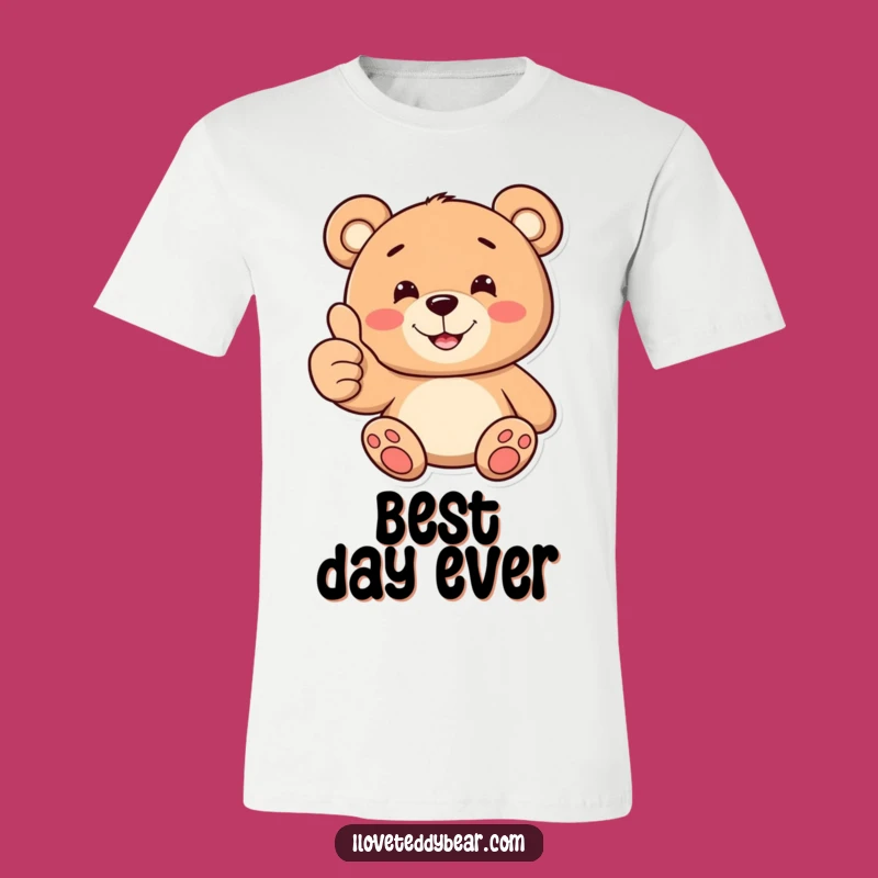Funny Teddy Bear Thumbs Up T-Shirt: Spread Positivity & Style