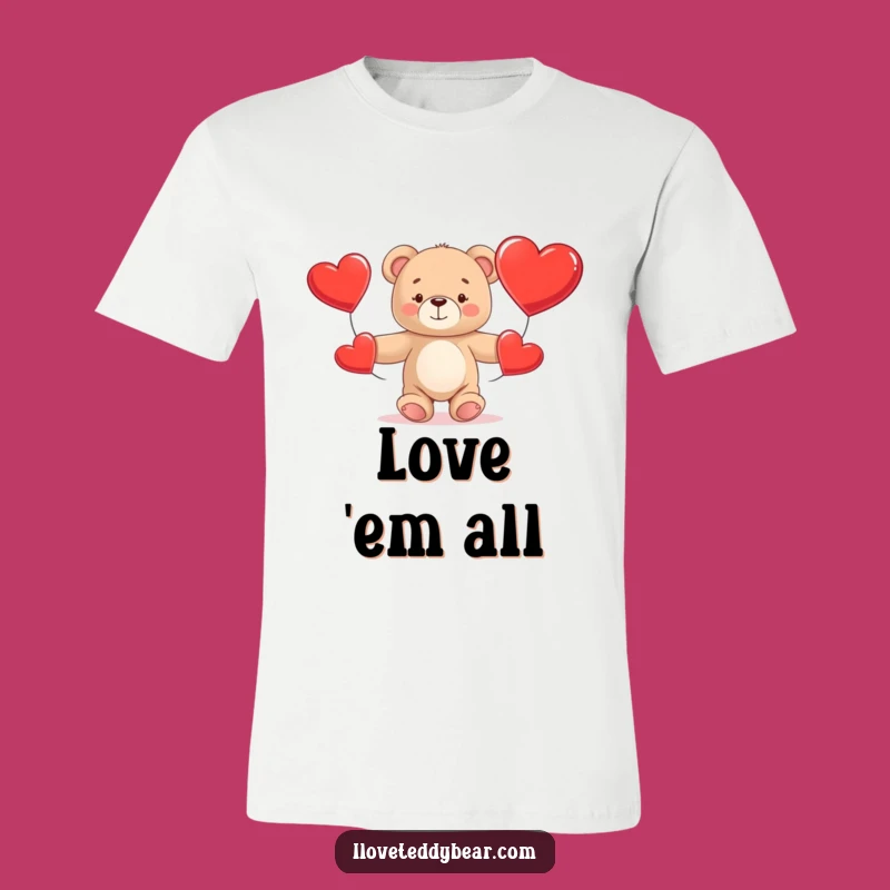Funny Teddy Bear Juggling Hearts T-Shirt: The Ultimate Gift for Bear Lovers!