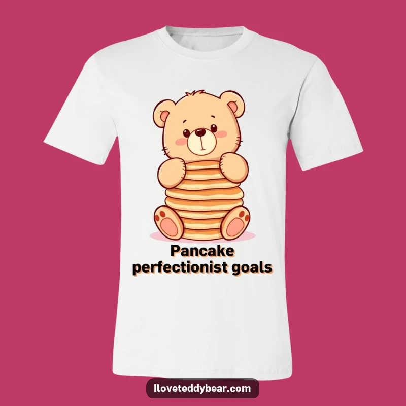 Funny Pancake Bear T-Shirt: Wear Your Breakfast Struggle