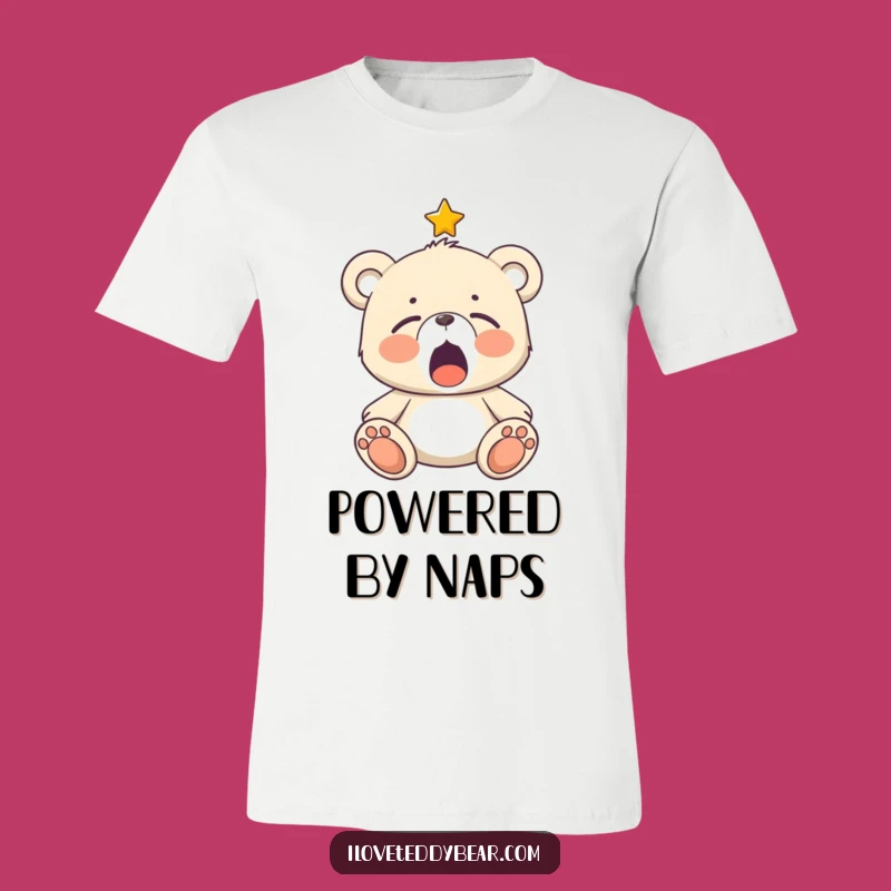 Funny Sleepy Teddy Bear Star T-Shirt: Cozy Comfort Wear