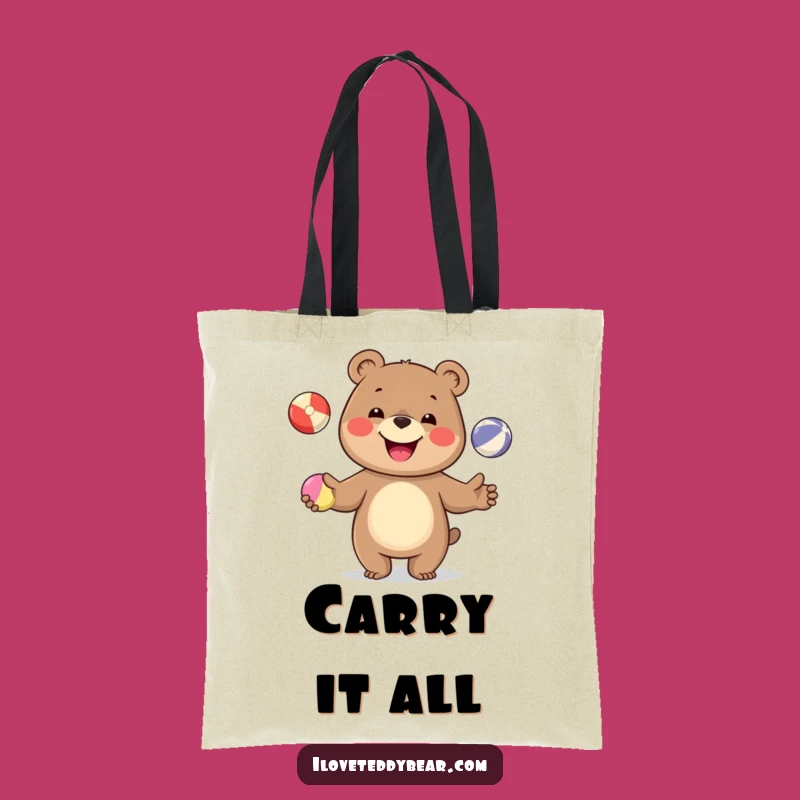Funny Bear Juggling Tote Bag: Carry Your Laughs in Style, Perfect Gift
