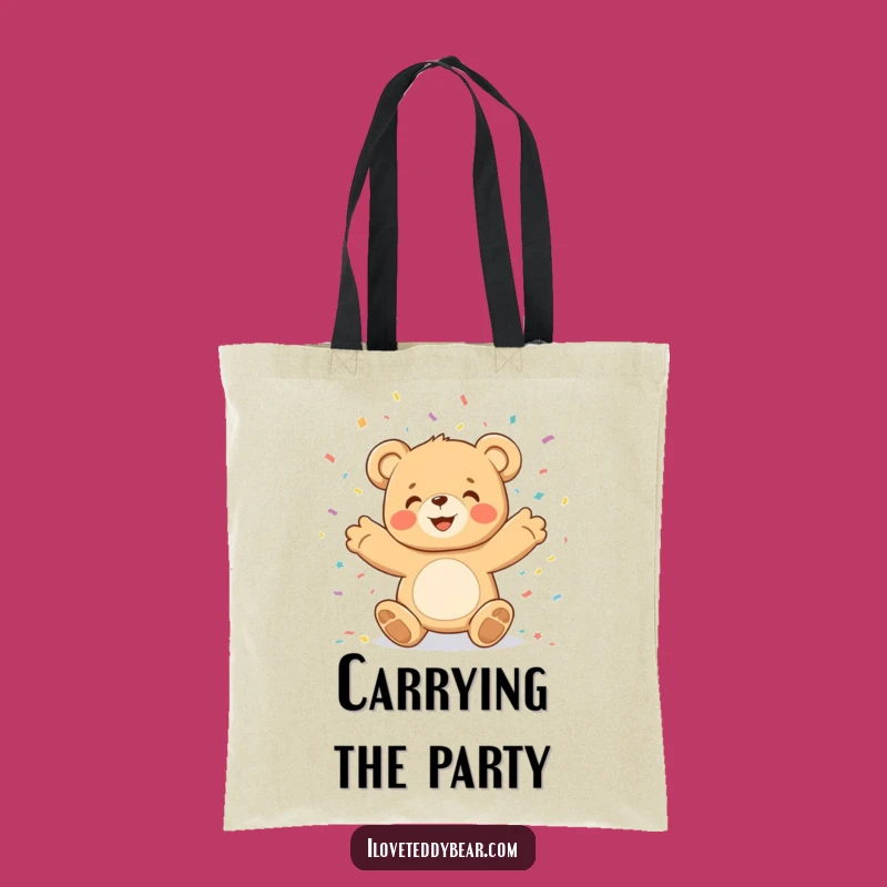 Funny Teddy Bear Confetti Tote Bag: Carry the Party - Excellent Gift!