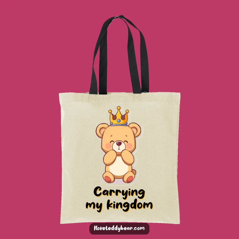 Funny Royal Teddy Bear Tote Bag: Spacious & Stylish Funny Gift for Bear Fans