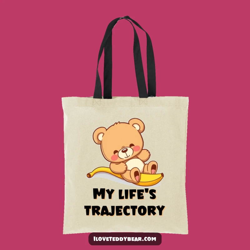 Funny Teddy Bear Banana Slip Tote Bag - Stylish & Comical Carry-all Gift