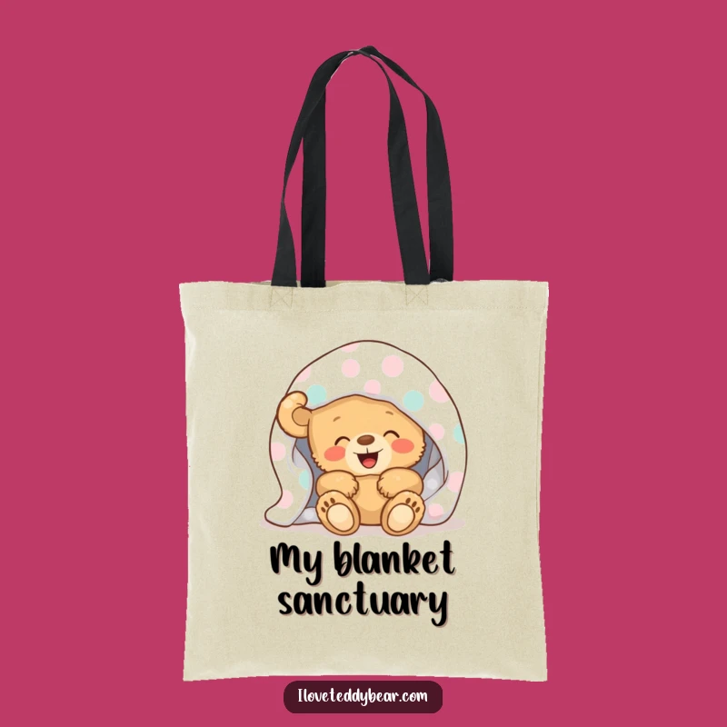 Funny Teddy Bear Blanket Giggle Tote Bag - Cute & Practical Accessory