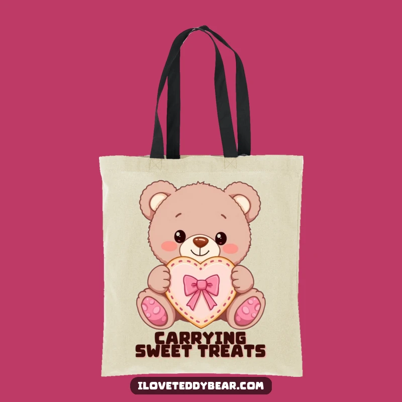 Funny Teddy Bear Cookie Gift Tote Bag: Carry Sweetness