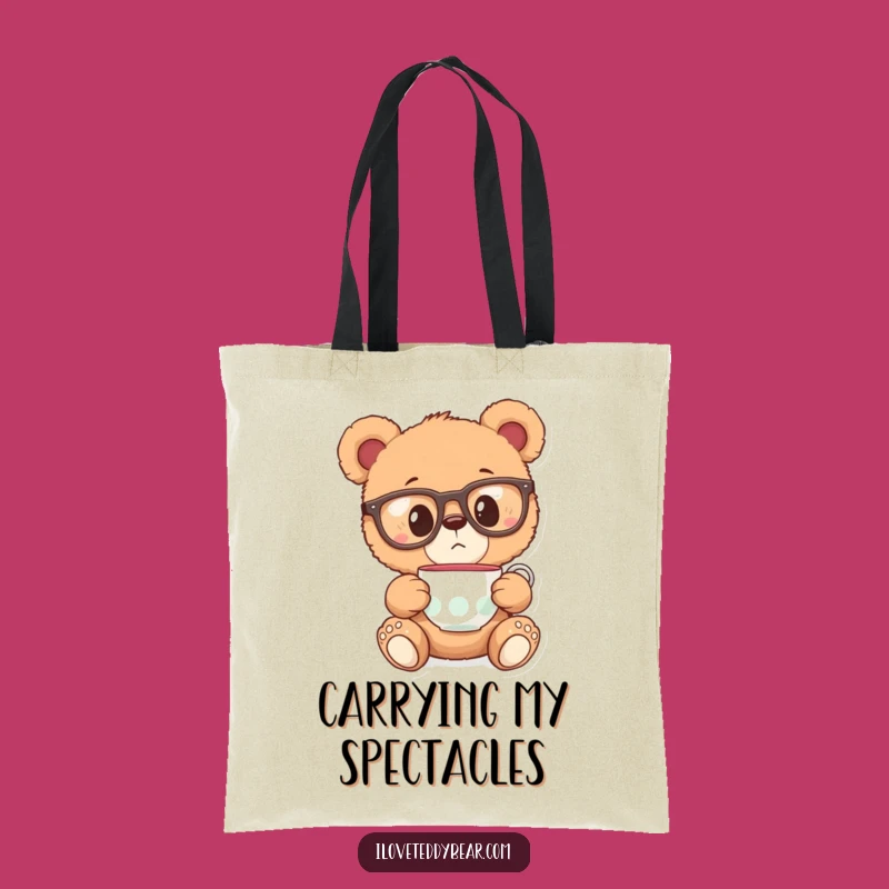 Funny Teddy Bear Glasses Tote Bag - Carry Your Whimsy Surprise Style