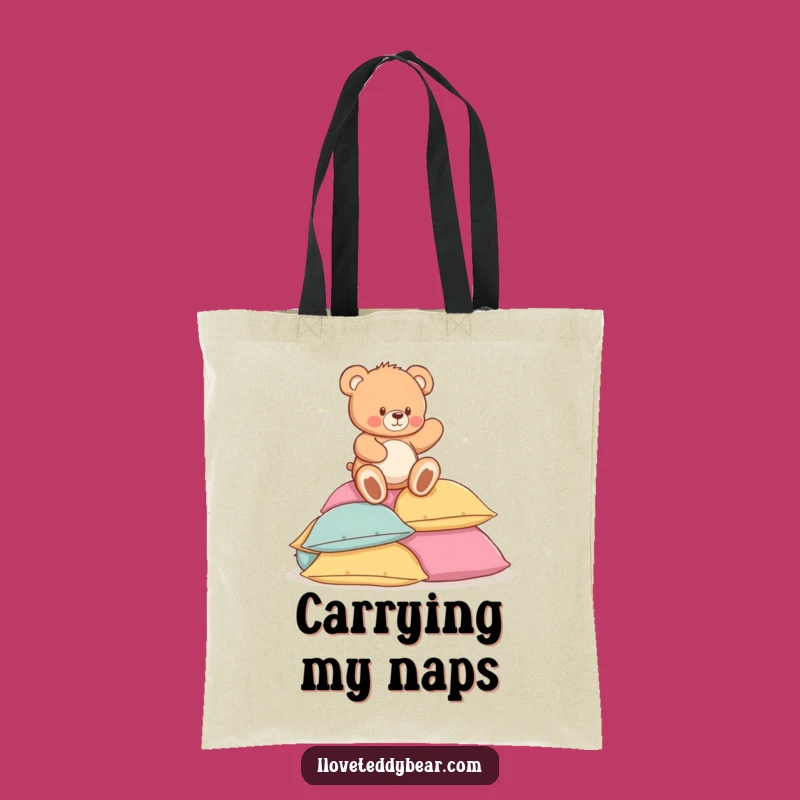 Funny Teddy Bear Pillow Trip Tote Bag - Carry Your Laughs & Essentials!