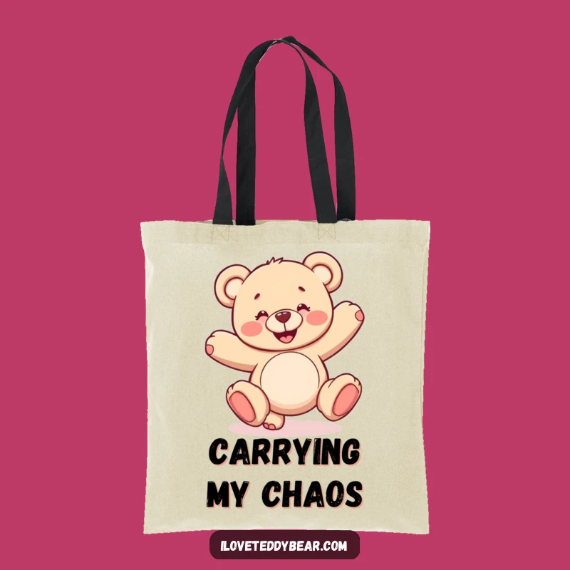 Funny Wobbly Cartwheel Teddy Bear Tote Bag - Carry Your Fun & Laughter